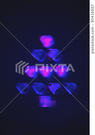 Cyber Xmas Motion Glitch interlaced Distorted textured futuristic background Cyber Xmas Motion Glitch interlaced Distorted textured futuristic background 95416887