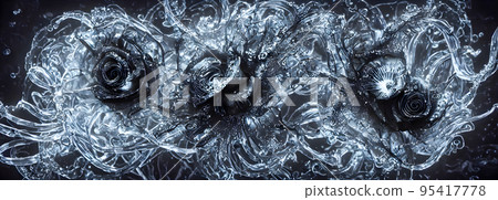 Abstract background. Flower underwater. Roses. Banner size. Abstract background. Flower underwater. Roses. Banner size. 95417778