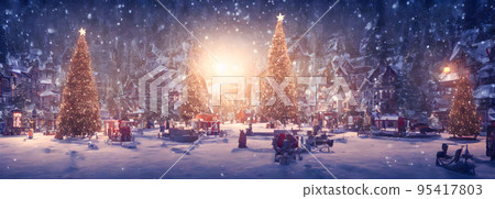 Christmas Decoration. Holiday Decorations. Christmas balls. Banner size Christmas Decoration. Holiday Decorations. Christmas balls. Banner size 95417803
