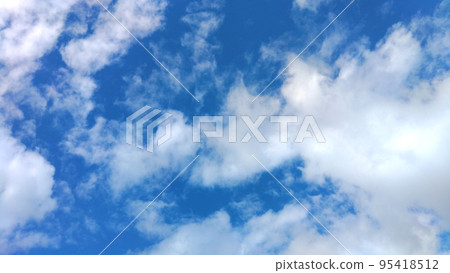 blue sky and white clouds 95418512