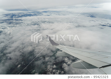 Magnificent scenery seen from an airplane 95421323
