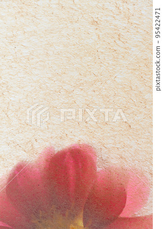 日本紙和花瓣的背景材料（大麗花） 95422471