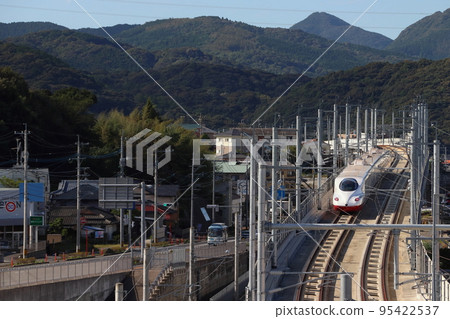 Nishikyushu Shinkansen N700S series going through Isahaya City 95422537