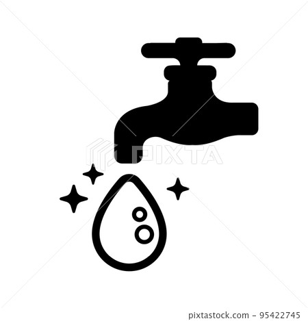 Safe water / clean drinkable water (SDGs) vector icon illustration 95422745