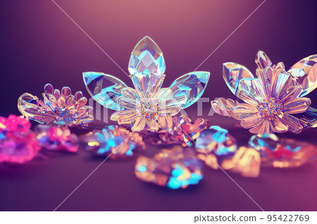 水晶 花 首飾 美麗 飾品 寶石 95422769