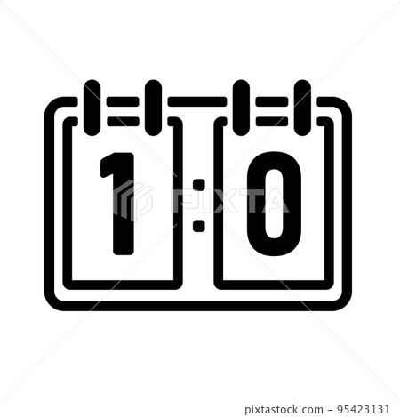 Scoreboard score bulletin vector icon illustration 95423131