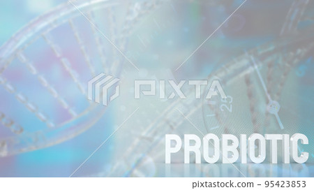 The white text probiotic on sci background 3d rendering The white text probiotic on sci background 3d rendering 95423853