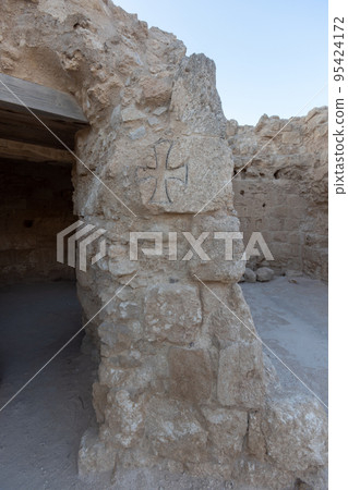 Mount Herodion and the ruins of the fortress of King Herod inside an artificial crater. The Judaean Desert, West Bank. Mount Herodion and the ruins of the fortress of King Herod inside an artificial crater. The Judaean Desert, West Bank. 95424172