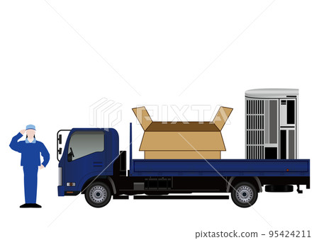 卡車、紙板和舊報紙 95424211