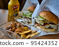 Hamburger junk food 95424352