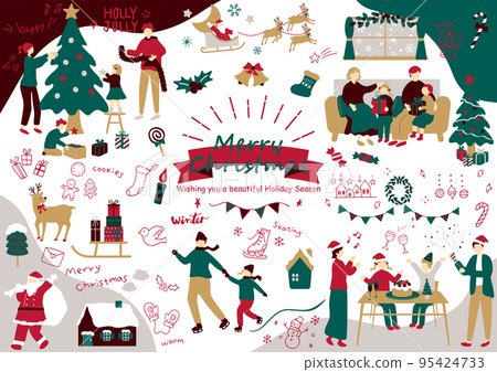 享受聖誕節的人們 95424733