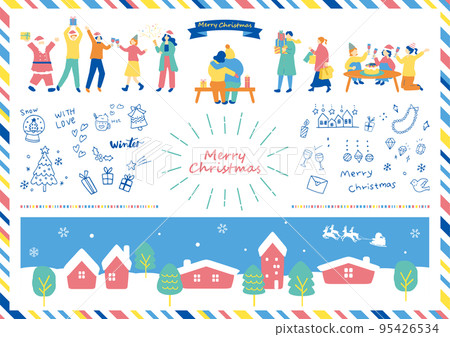 people enjoying christmas 95426534