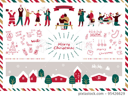 people enjoying christmas people enjoying christmas 95426629