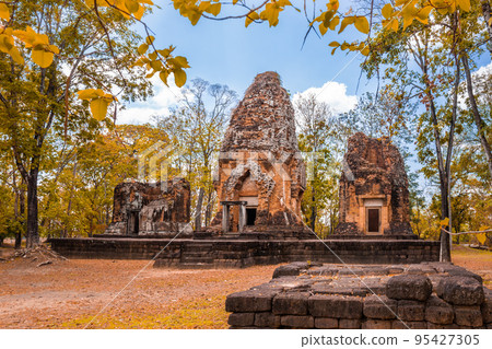 Prasat Ku Suan Taeng is an ancient Khmer in the deep forest castle located in Buriram Province, Thailand. 95427305