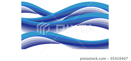 Background material Smooth and modern curve design vector like blue sea waves 95428407