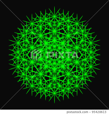 geometric pattern fractal sacred geometry colorful icon profile picture 95428613