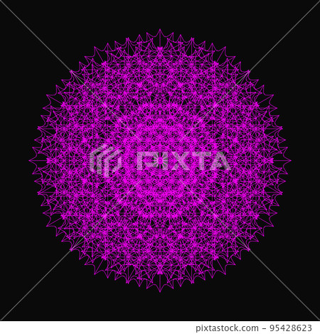 geometric pattern fractal sacred geometry colorful icon profile picture 95428623