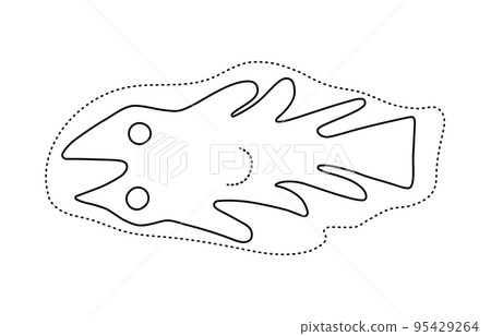 Geoglyph of the fish whale from Nazca 95429264