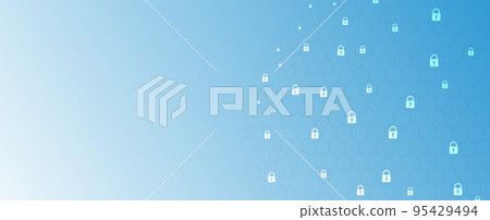 Cybersecurity and information or network protection. Future technology web services for business and internet project 95429494