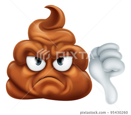 Angry Mad Dislike Hating Poop Poo Emoticon Emoji 95430260