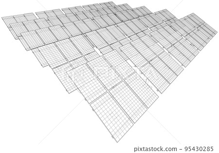 Solar Panel Field. Vector 95430285
