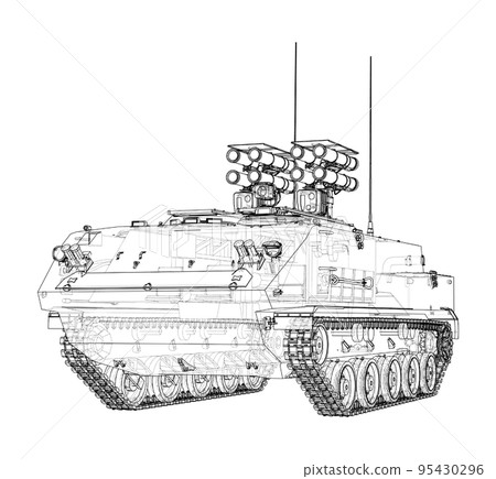 Anti-tank armored car. Vector Anti-tank armored car. Vector 95430296