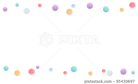 用水彩風格的圓圈著色的框架背景圖 95430697