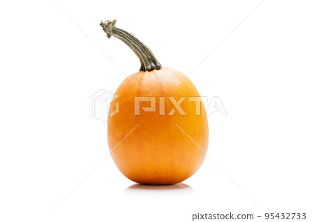 Small orange pumpkin isolated on white background Small orange pumpkin isolated on white background 95432733
