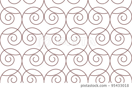 Seamless vector pattern made of symmetrical spirals Seamless vector pattern made of symmetrical spirals 95433018