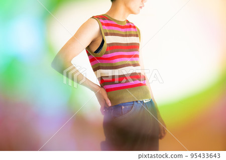 一個時尚男人的彩色肖像 95433643