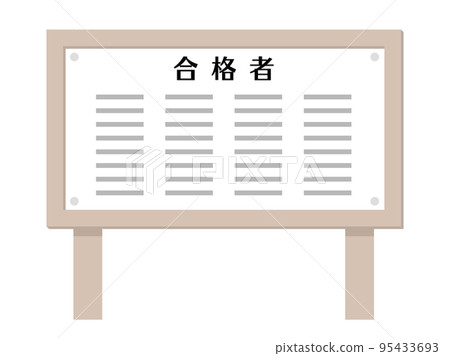 Pass announcement bulletin board illustration image 95433693