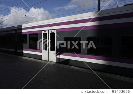 coach at the station platform 95433696