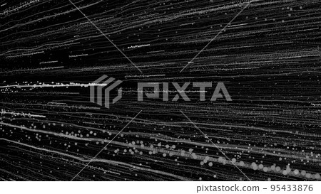 3D rendering of bright particles fill the space with jets of energy and light 95433876