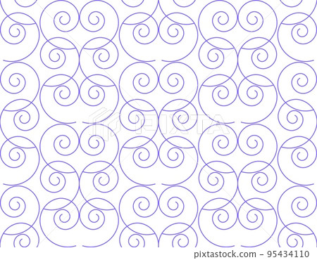 Seamless vector pattern made of symmetrical spirals Seamless vector pattern made of symmetrical spirals 95434110