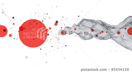 Modern science or technology abstract background. Cyberspace surface illustration. Vector. Modern science or technology abstract background. Cyberspace surface illustration. Vector. 95434139