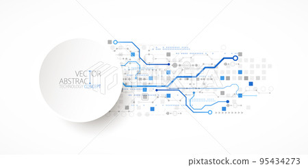 Abstract technology concept. Circuit board, high computer color background. Vector illustration with space for content, web - template, business tech presentation. Abstract technology concept. Circuit board, high computer color background. Vector illustration with space for content, web - template, business tech presentation. 95434273