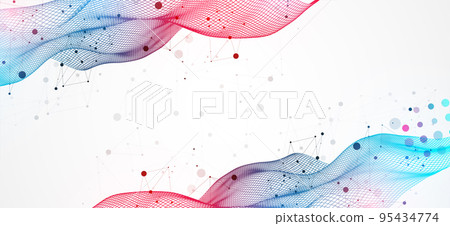 The abstract wave is made in a frame style in a bright gradient color. Template for science and technology presentation. The abstract wave is made in a frame style in a bright gradient color. Template for science and technology presentation. 95434774