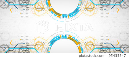 Abstract technology concept. Circuit board, high computer color background. Vector illustration with space for content, web - template, business tech presentation. Abstract technology concept. Circuit board, high computer color background. Vector illustration with space for content, web - template, business tech presentation. 95435347