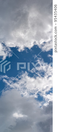 Fantastic clouds against blue sky, panorama Fantastic clouds against blue sky, panorama 95435406