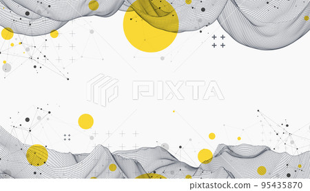 Modern science or technology abstract background. Cyberspace surface illustration. Vector. Modern science or technology abstract background. Cyberspace surface illustration. Vector. 95435870