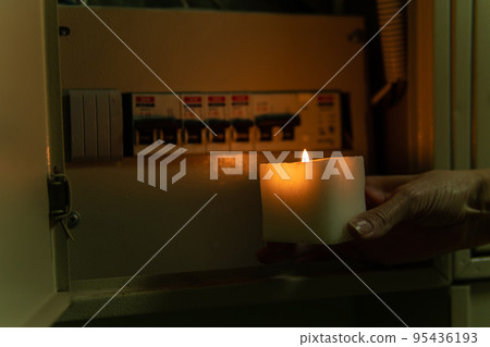Circuit shutdown europe dark technology residual checking electricity measure, from, room ukraine 95436193