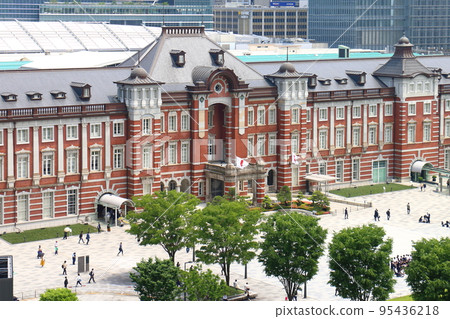 Tokyo Station Marunouchi Exit Marunouchi, Chiyoda-ku, Tokyo A red brick retro-modern building terminal station 95436218