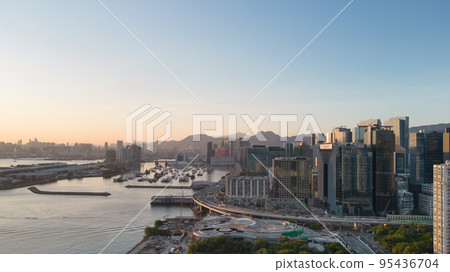 5 may 2022 Victoria Harbour sunset and night view at Kwun tong 95436704
