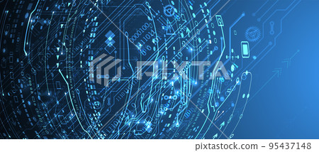 Abstract background on technological and scientific topics. Various techno details. Vector. Abstract background on technological and scientific topics. Various techno details. Vector. 95437148