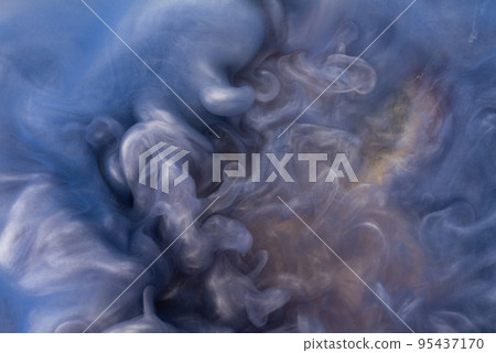 Abstract fluid acrylic painting. Marbled blue abstract Ink cloud on background. Liquid marble pattern. Modern art. Abstract fluid acrylic painting. Marbled blue abstract Ink cloud on background. Liquid marble pattern. Modern art. 95437170