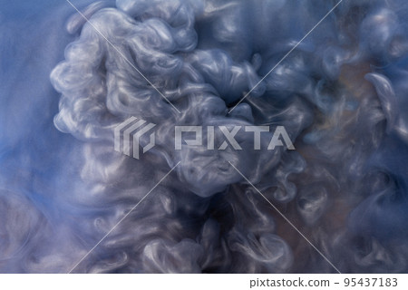 Abstract fluid acrylic painting. Marbled blue abstract Ink cloud on background. Liquid marble pattern. Modern art. Abstract fluid acrylic painting. Marbled blue abstract Ink cloud on background. Liquid marble pattern. Modern art. 95437183