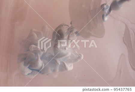Abstract fluid acrylic painting. Marbled pink abstract Ink cloud on black background. Liquid marble pattern. Modern art.  95437765