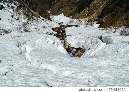 Ichinosawa Munatsuki Haccho Snow Valley and Crepas in the Northern Alps of Nagano Prefecture Ichinosawa Munatsuki Haccho Snow Valley and Crepas in the Northern Alps of Nagano Prefecture 95438011