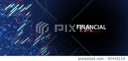 Financial trade concept. Stock market and exchange. Candle stick graph chart. 95438110