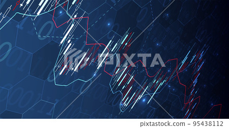 Financial trade concept. Stock market and exchange. Candle stick graph chart. 95438112